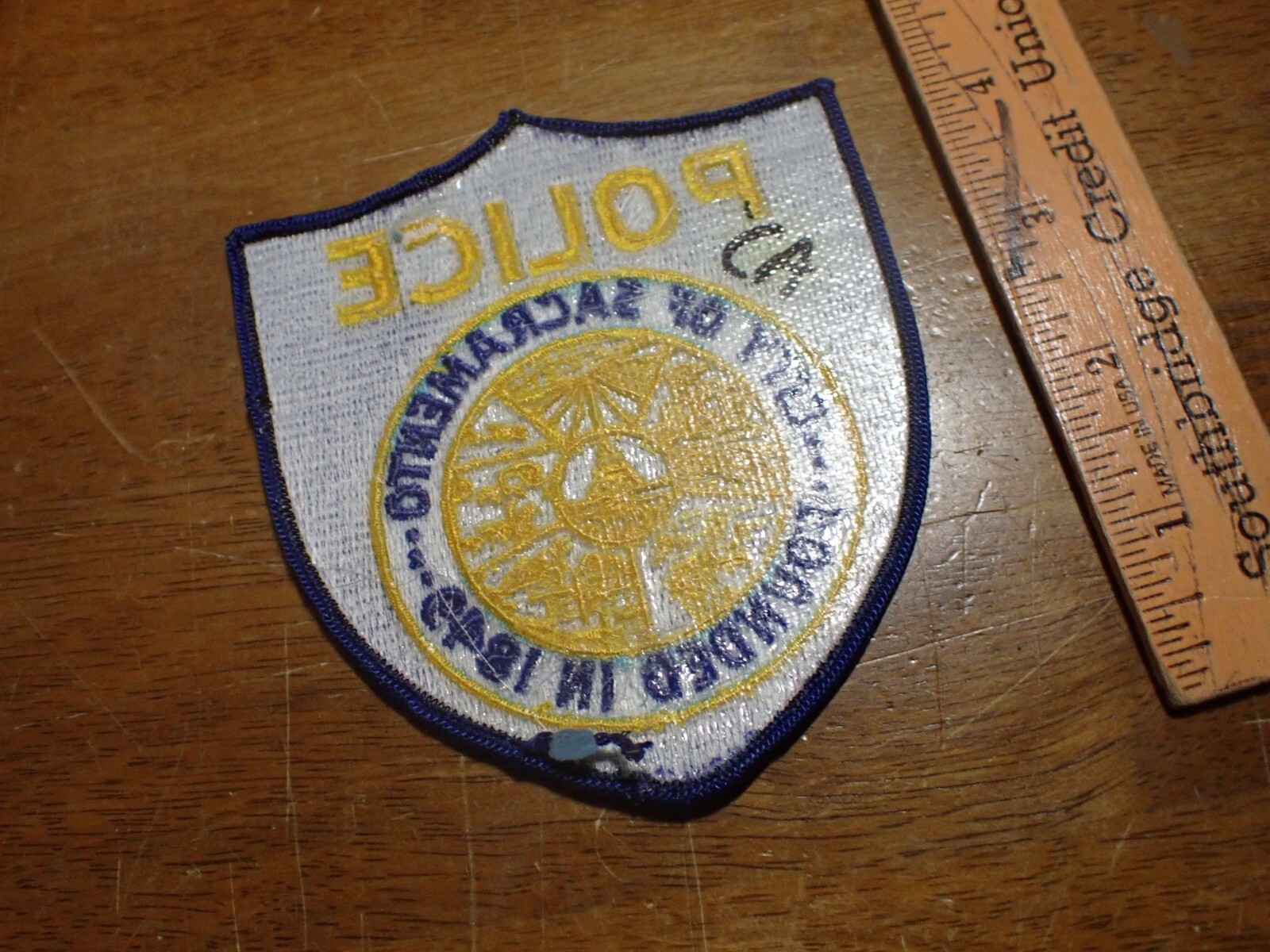 SACRAMENTO CALIFORNIA POLICE OBSOLETE PATCH bx x #57
