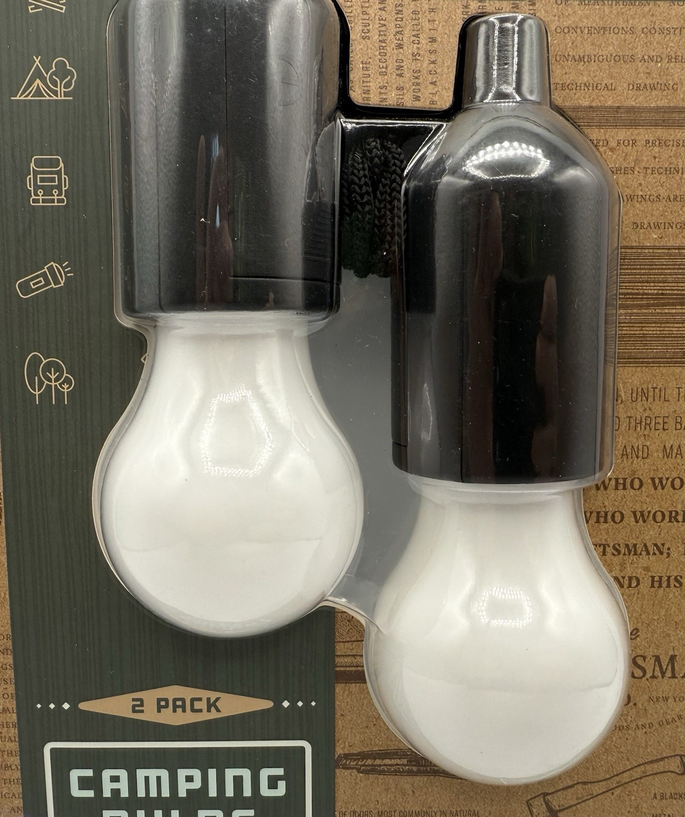 Hanging CAMPING Light- Portable LED Outdoor/Indoor Hanging Bulbs 47” Cord New