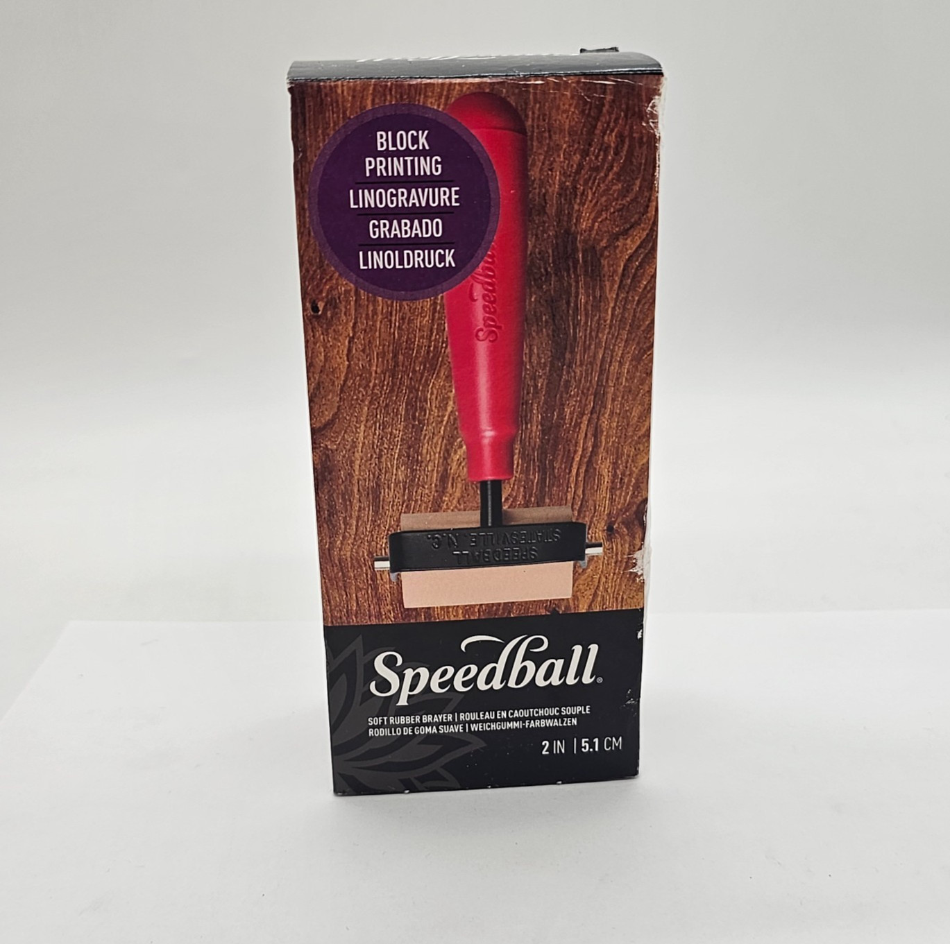 Speedball Rubber Brayer 2 Inch Soft Durable Plastic Grip Handle #4171 USA
