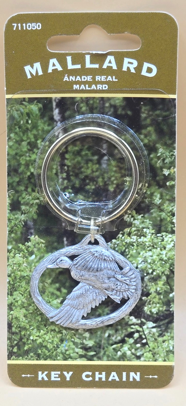 Pewter MALLARD Keychain by Hillman Made in the USA, BRAND NEW