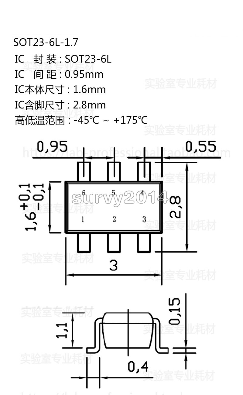 SOT23-6L SOT23 To DIP6 IC Programmer Adapter Chip Test Socket