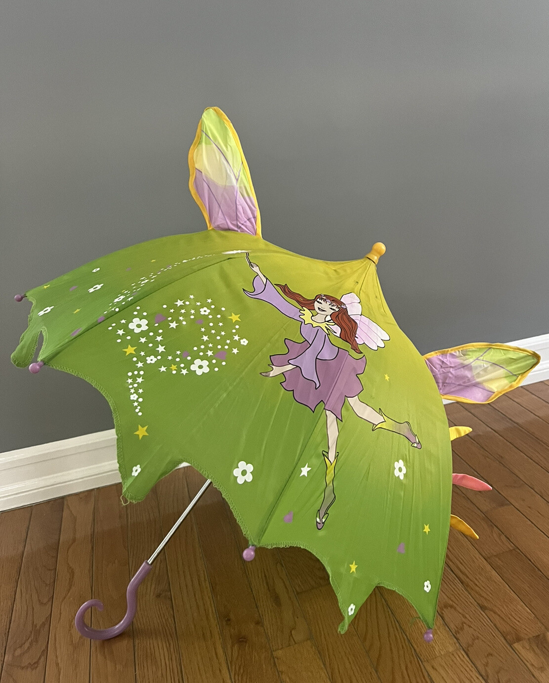 Kidorable Girls Green Child Size Fairy Ear Umbrella Preowned