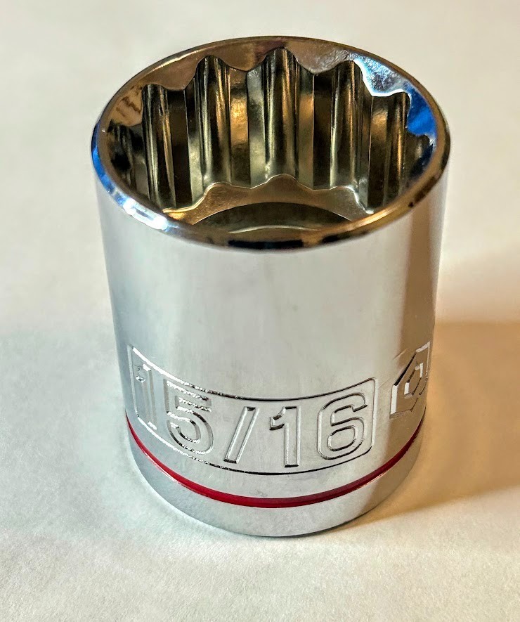 Quinn  5/16" x 1/2"  Dr Hi-Vis Standard Socket 12 Point Free USA Shipping