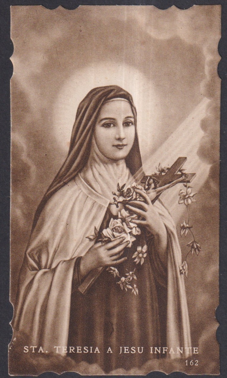 Holy card antique de Sta Teresita santino image pieuses estampa