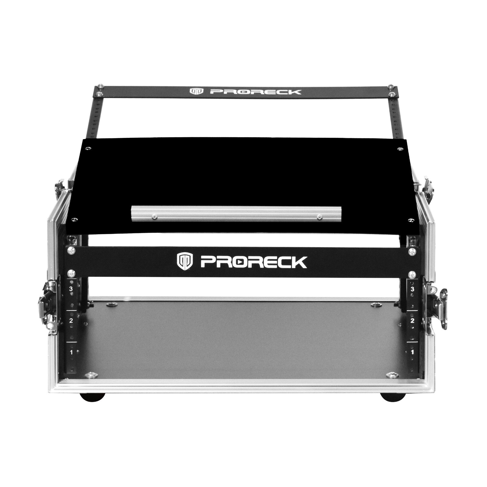 PRORECK Rack/Road Case Stage 20'' Rackable Depth, Slant Mixer Top