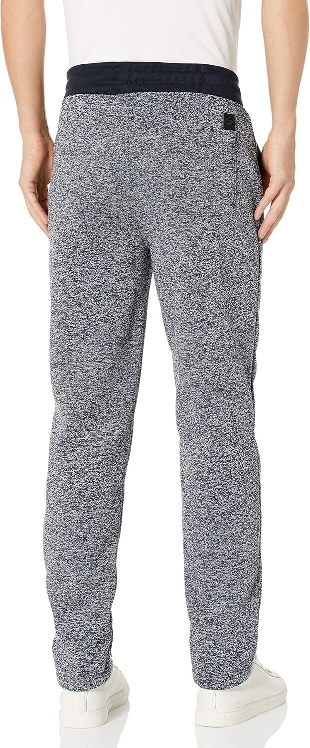 Southpole Men's Fleece Jogger, Marled Navy, Large