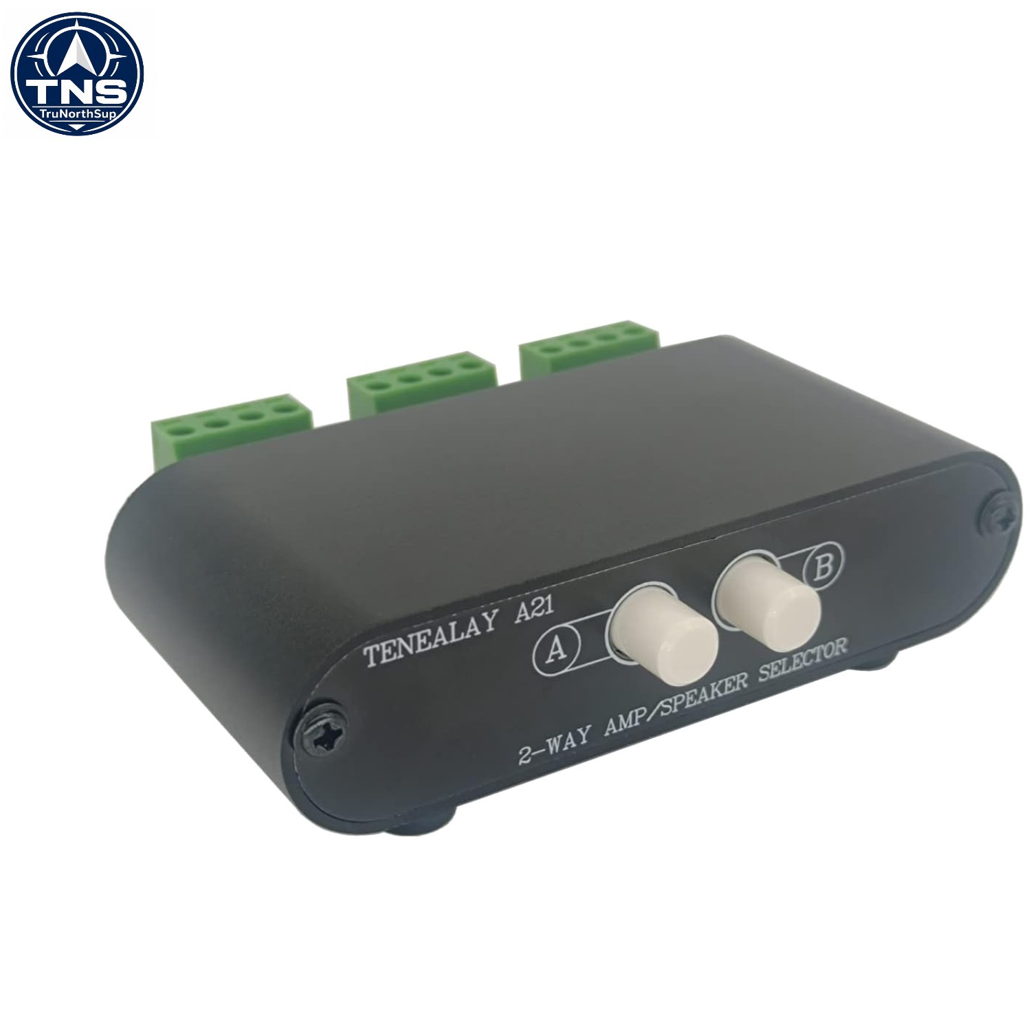2-Way Stereo Amplifier Speaker Selector AB Switch 2 Zone Distribution Amp Box