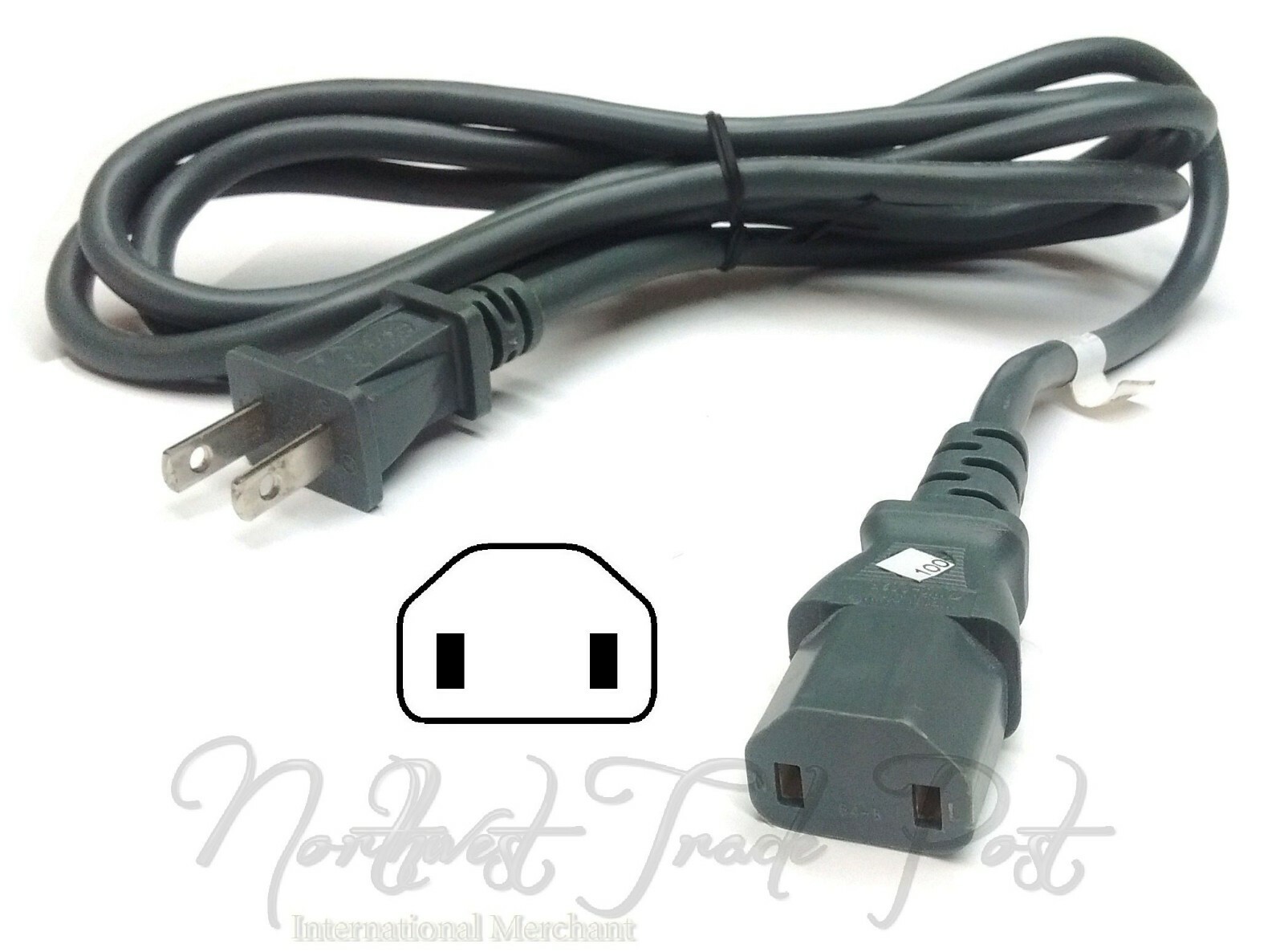 2-Prong AC Power Cord for Orb Audio Model Super 8 200W subONE Powered Subwoofer