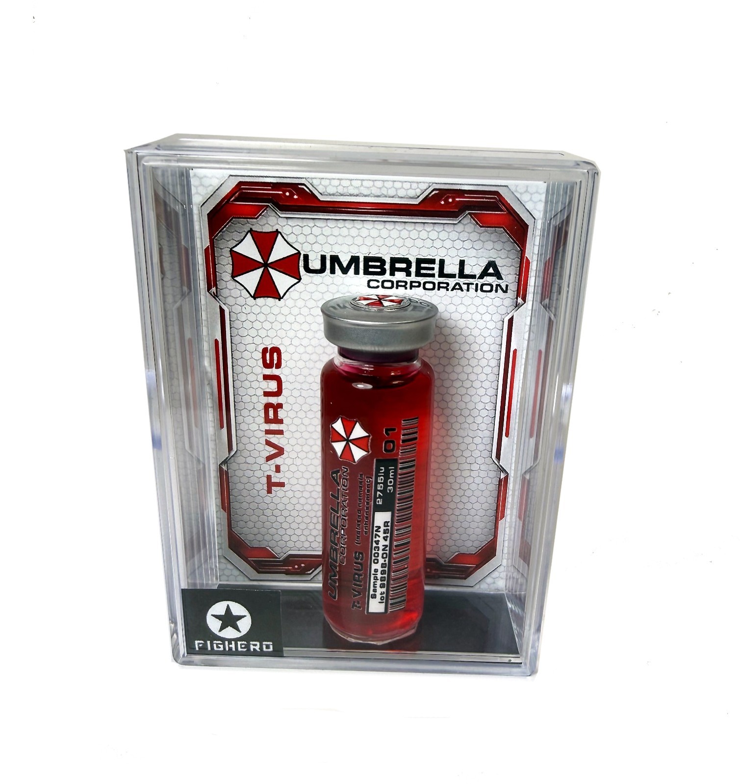 Umbrella Corporation T-Virus 01 Serum Vial Bottle Display Collectable Box V2