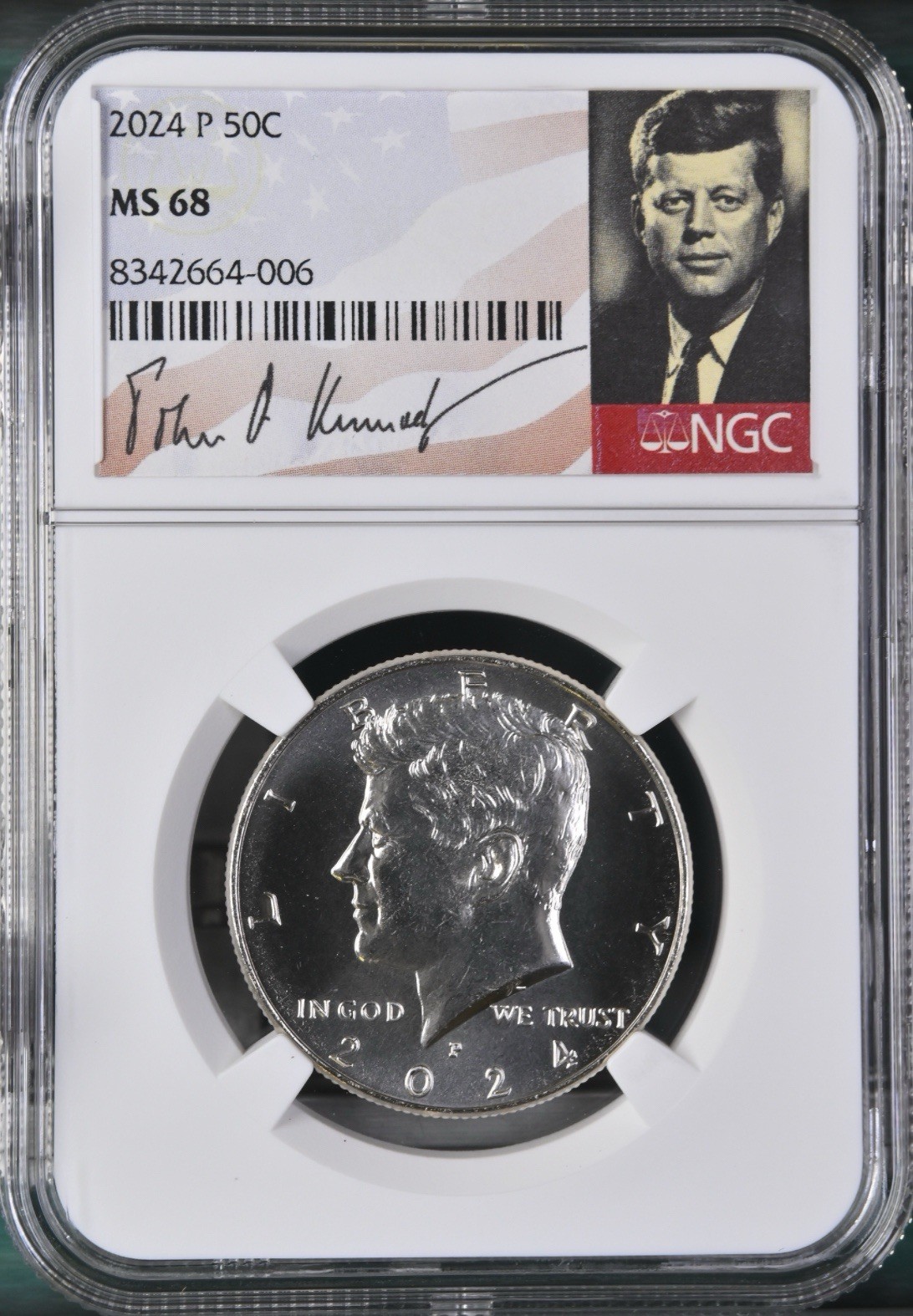 2024 P Kennedy Half Dollar 50C NGC MS68 Signature Label
