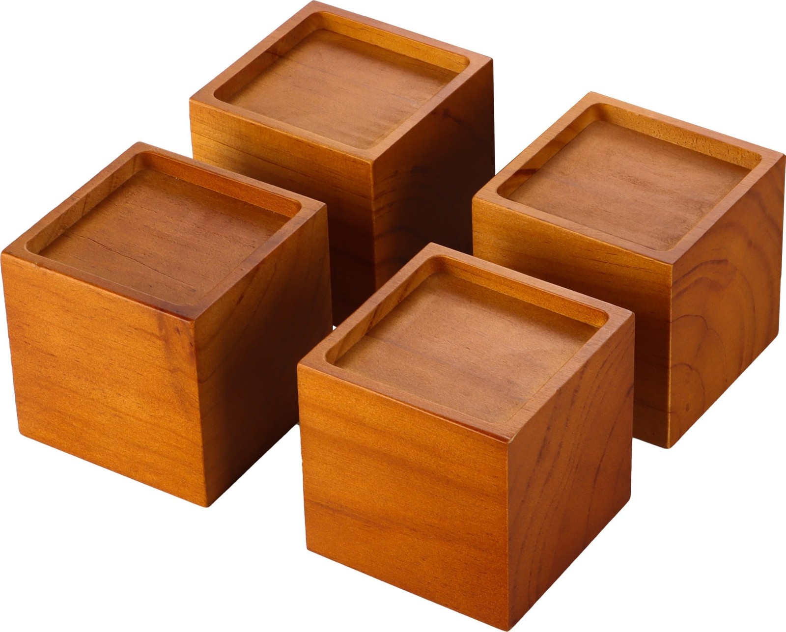 Wood Bed Furniture Risers 4 Inch, Solid Pine Wood Furniture Risers Enhance Du...
