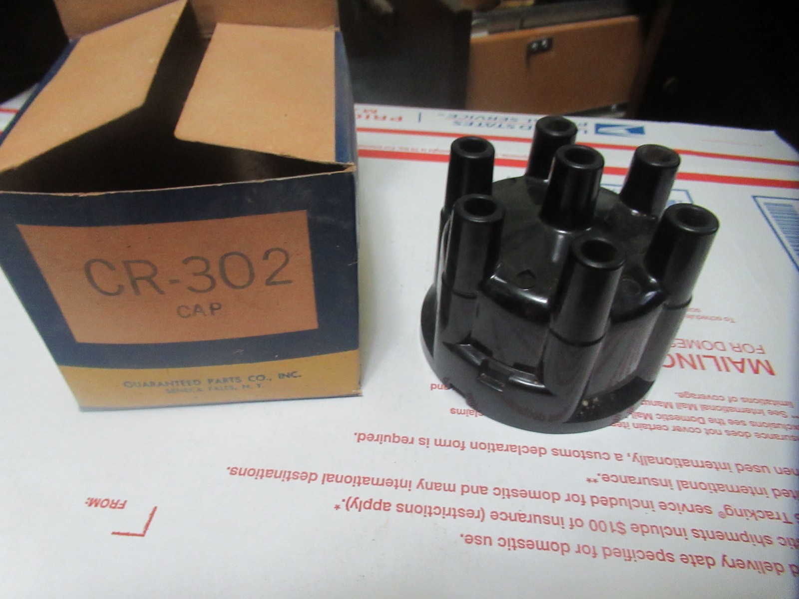 VINTAGE GP CR-302 Distributor Cap New Old Stock 6 CYLINDER