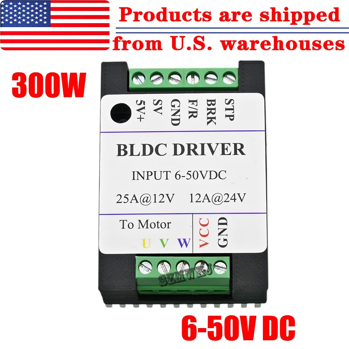 DC6-50V 300W Brushless PWM 25A 3-Phase Sensorless BLDC Motor Drive Controller IG