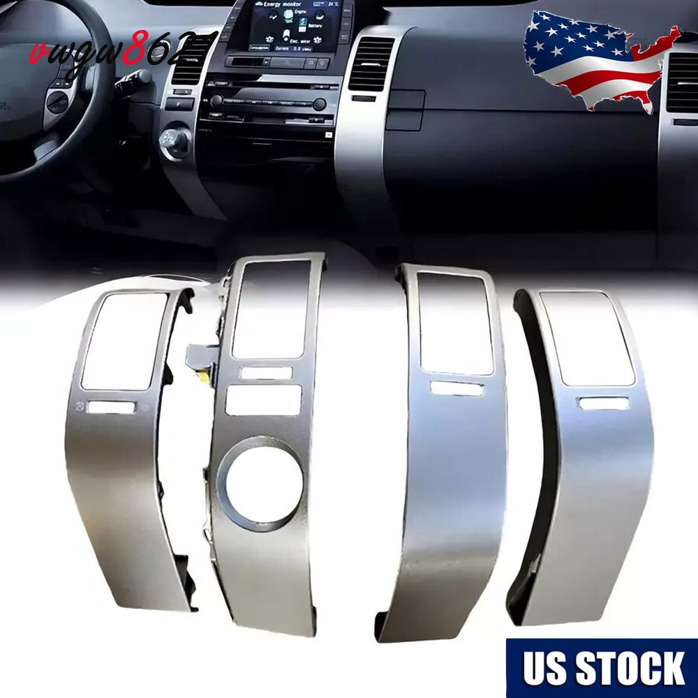 4PCS/Set For Toyota Prius 2004-2009 Center Inner A/C Dash Air Vent Cover Trim