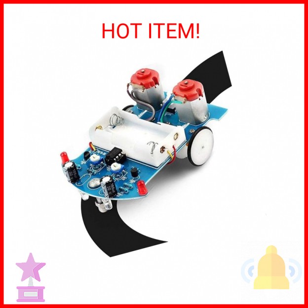 MiOYOOW Line Following Robot Car Kit, Beginners Smart Car Soldering Practice Kit