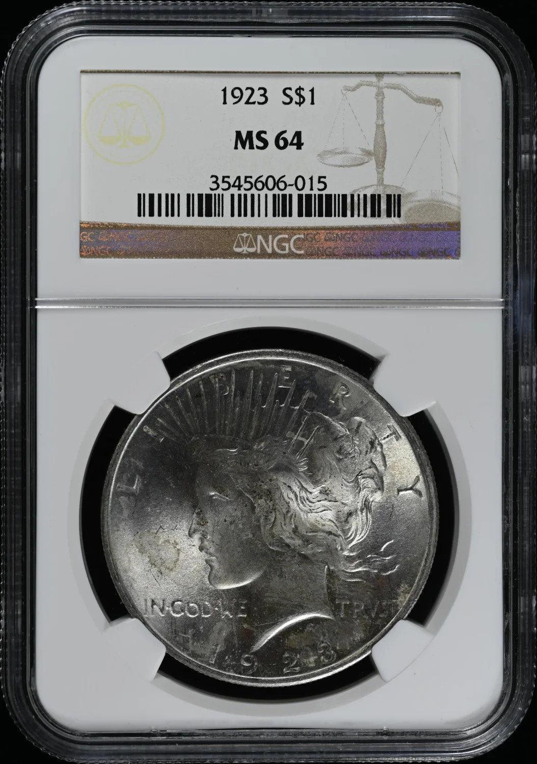 1923 Peace Silver Dollar NGC MS-64