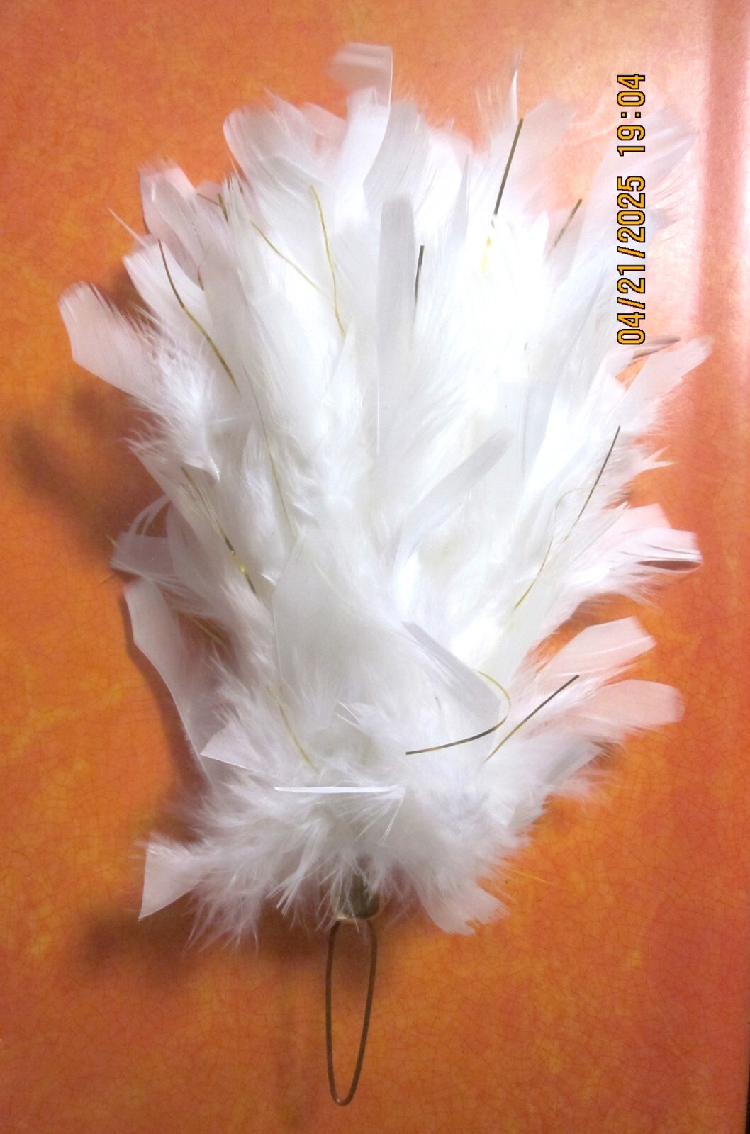Marching Band Feather Plumes - White and Gold - Approx. 13"  [ x10 ]