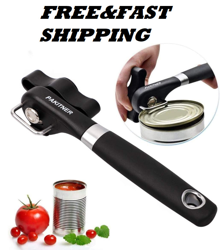 PAKITNER- Safe Cut Can Opener, Smooth Edge Can Opener - Can Opener Handheld, Man