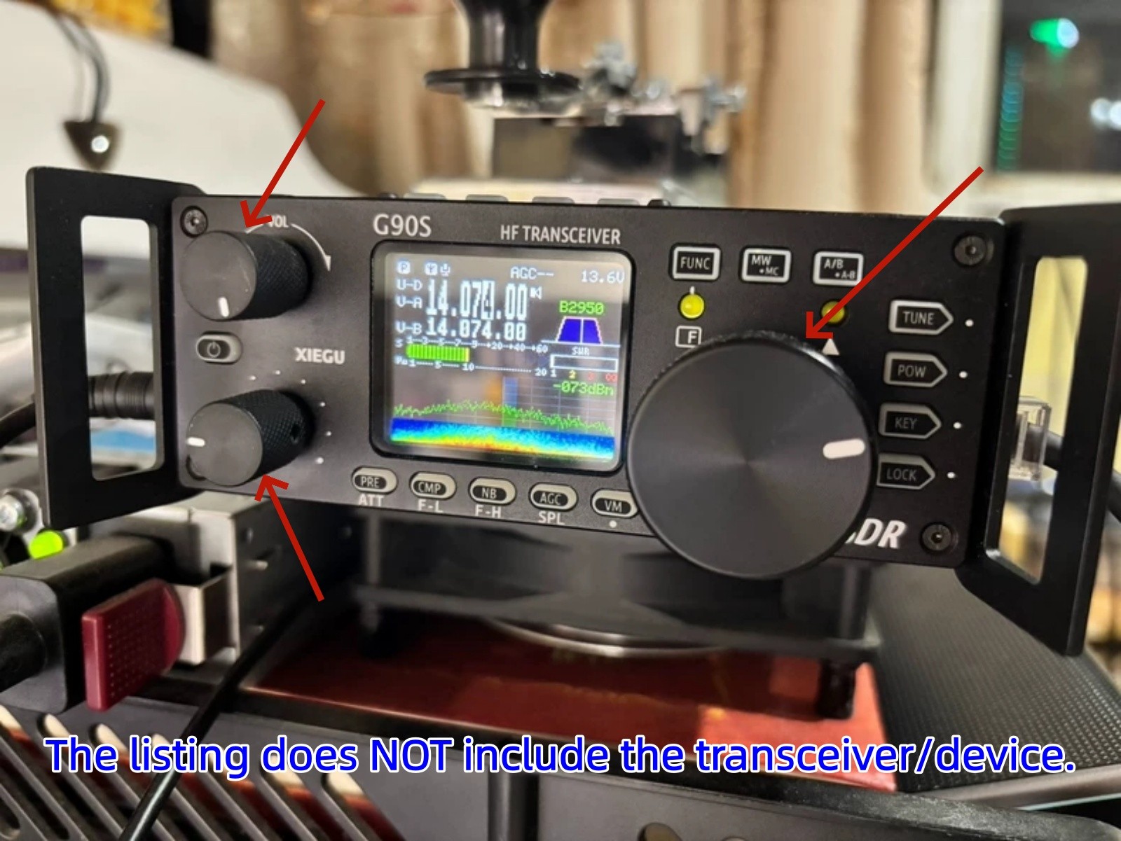Fast Tuning Spinner Knob for Xiegu G90S HF SDR Transceiver