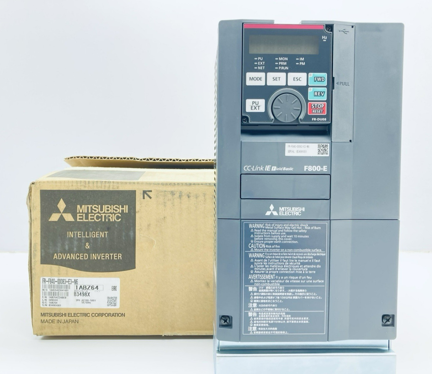 Mitsubishi FR-F840-00083-E3N6 VSD VFD Inverter 5HP 3.7kW 400VAC 3PH Motor Cont