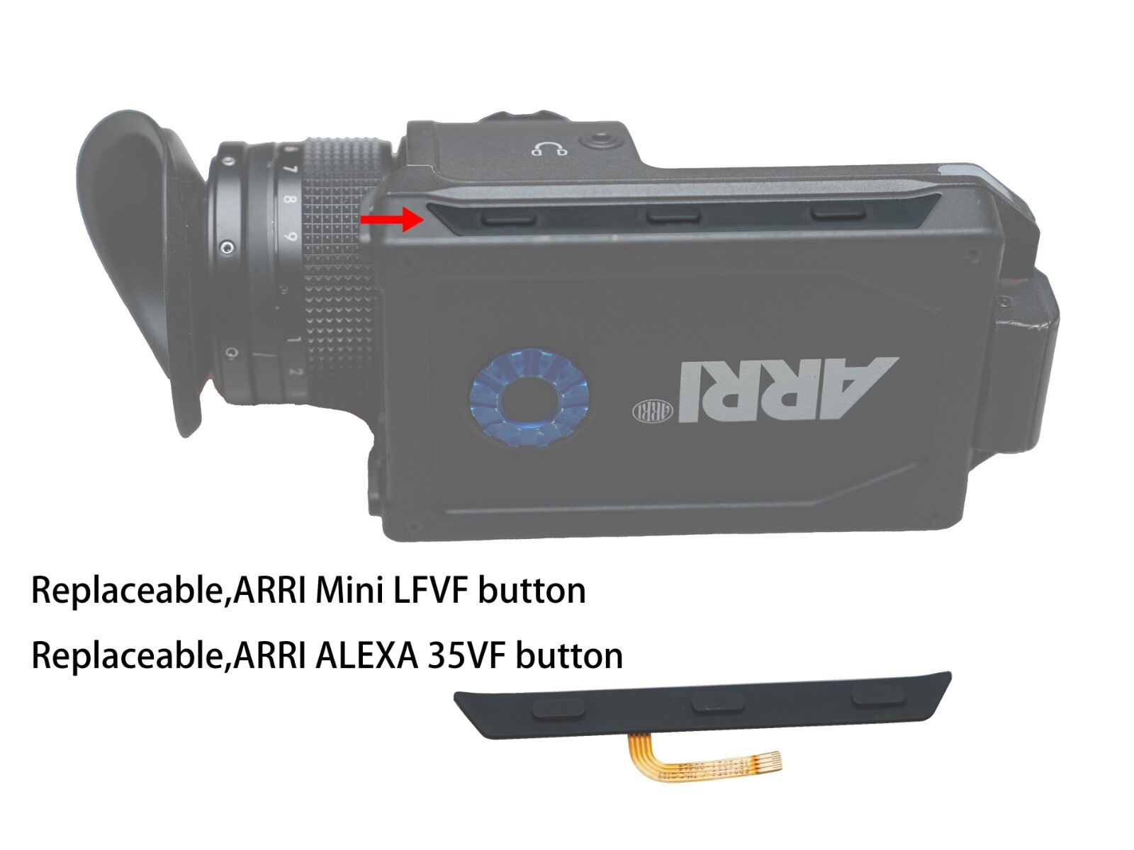 Replacement, ARRI Alexa Mini LF, ALEX 35 Viewfinder MVF-2 button K0.0042899