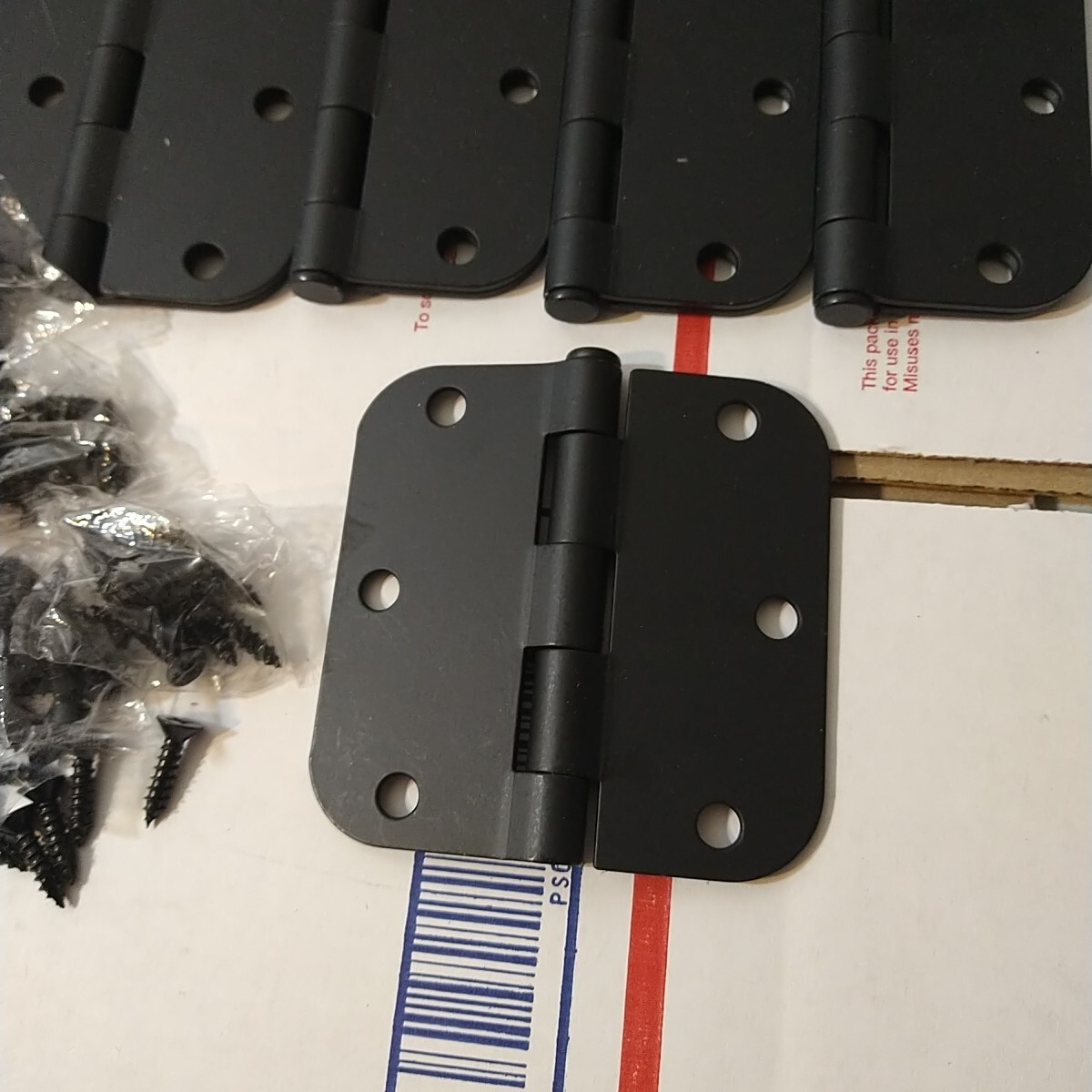 23 pcs Sturdy Rounded 5/8 Radius Interior Door Hinges, 3.5" X 3.5", Matte Black