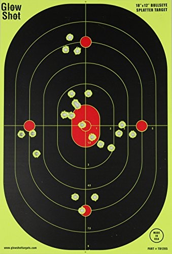 Glowshot Targets 12X18-Inch Bullseye Glowshot Splatter Targets 10 Pack 25 Pack