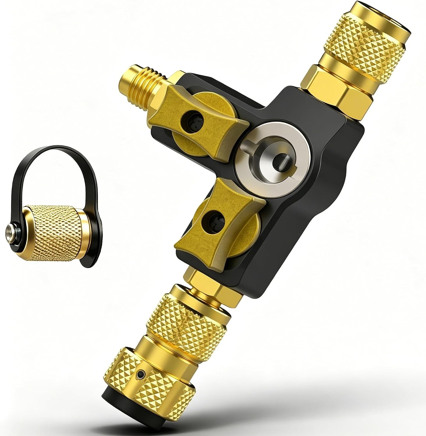 VC2G Professional HVAC Valve Core Removal Tool, 1/4" Dual Valve with 5/16" Adapt