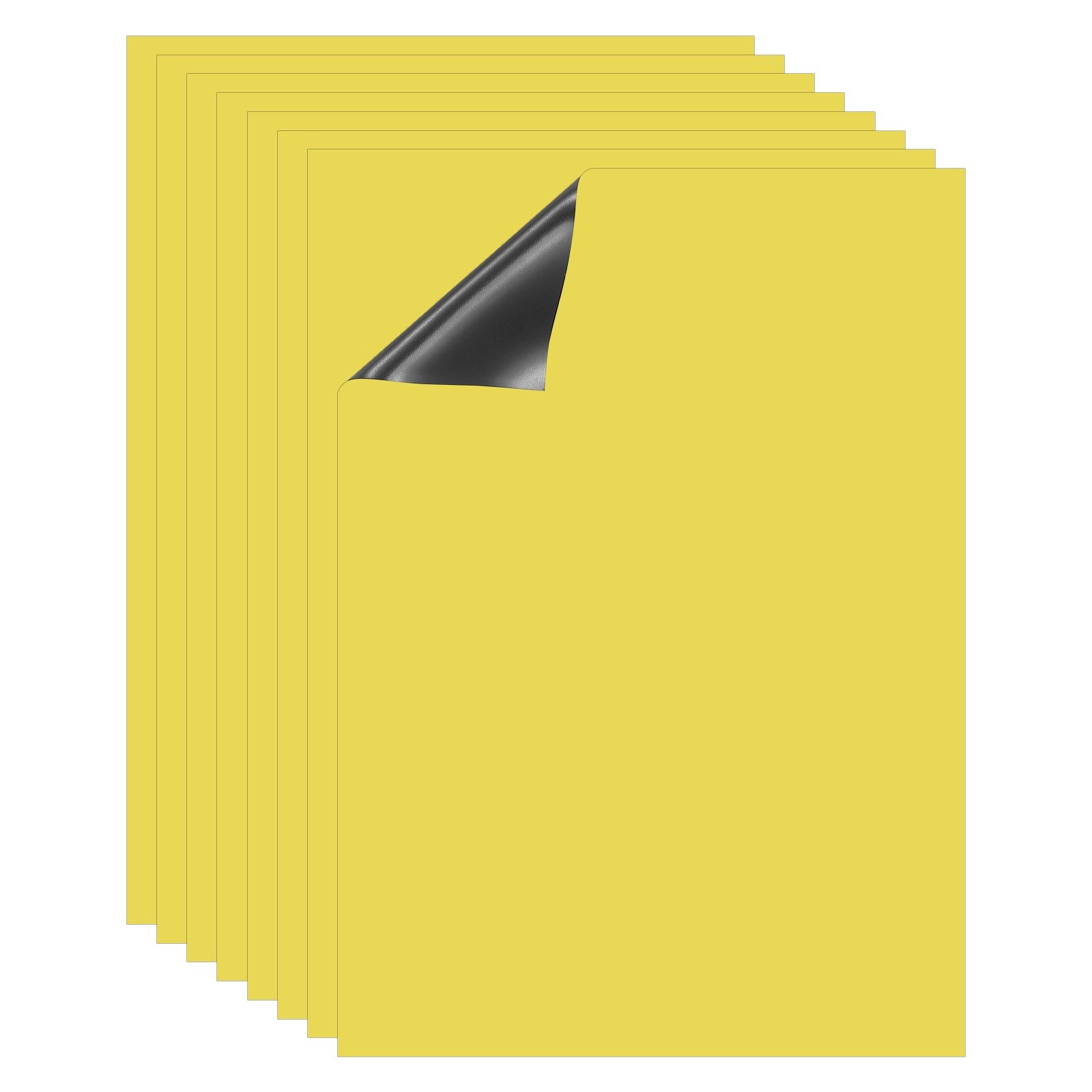 Dry Erase Board, A4 8 Pack Fridge Calendar Board Magnets Whiteboard, Yellow