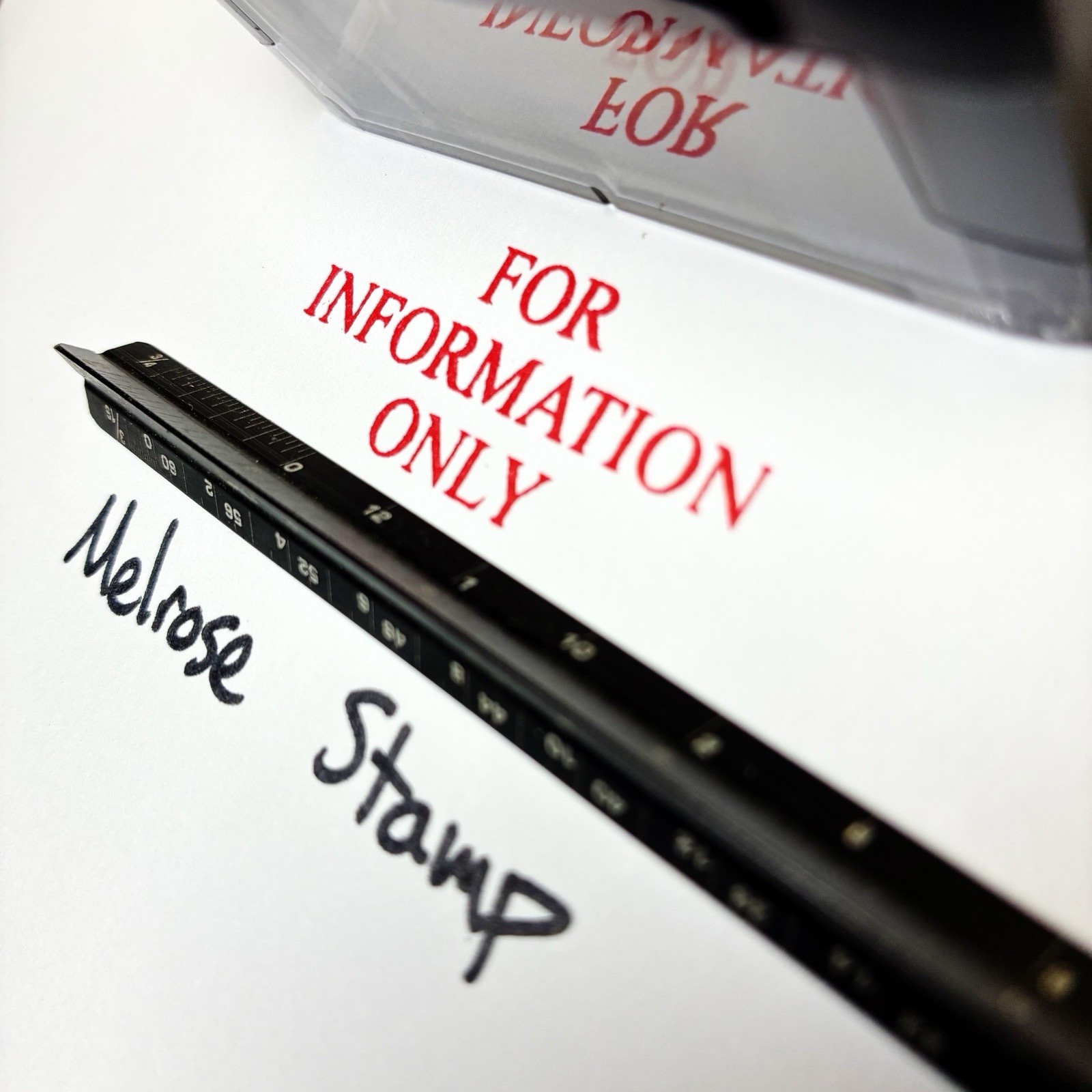 For Information Only Rubber Stamp Red Ink Self Inking Ideal 4913