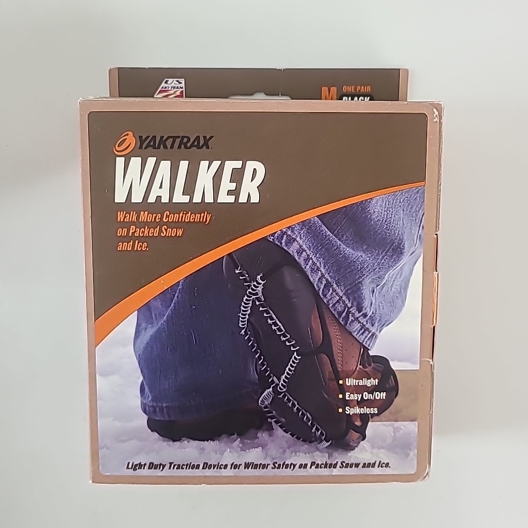 Yaktrax Walker Medium Snow Ice Traction Spikeless Mens 9-11 Womens 10.5-12.5