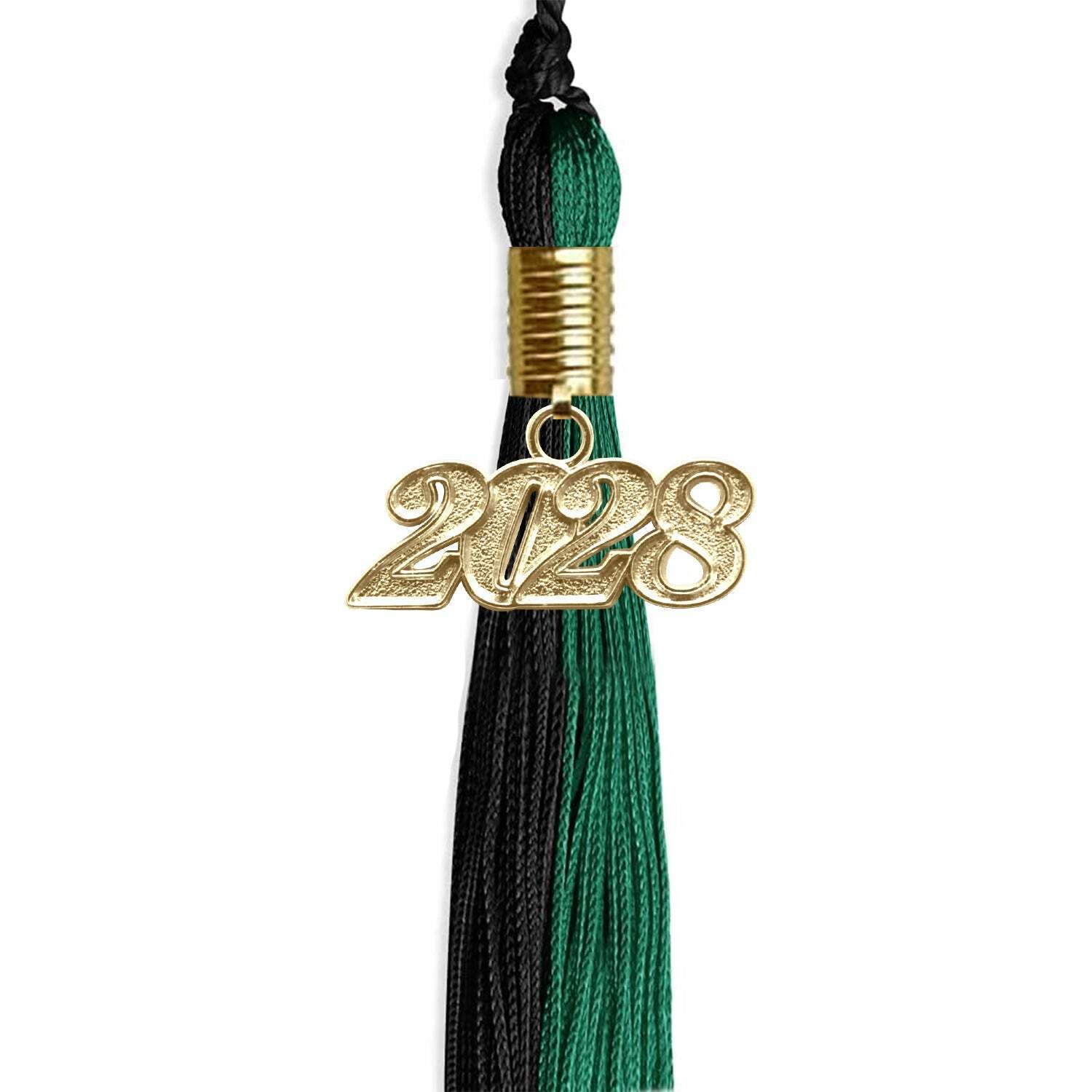Endea Graduation Emerald Green/Black Tassel With Gold Date Drop