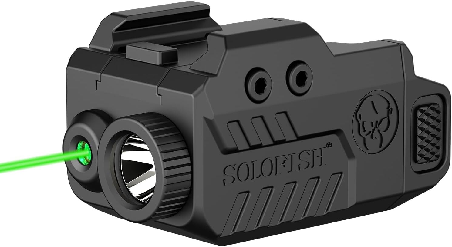 SOLOFISH Tactical Flashlight & Red/Green Laser Sight Combo Picatinny Rail Pistol