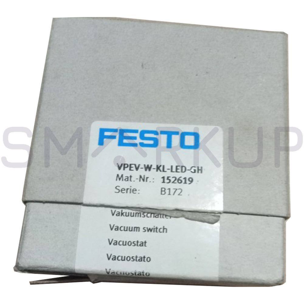 New In Box FESTO VPEV-W-KL-LED-GH 152619 Vacuum Switch
