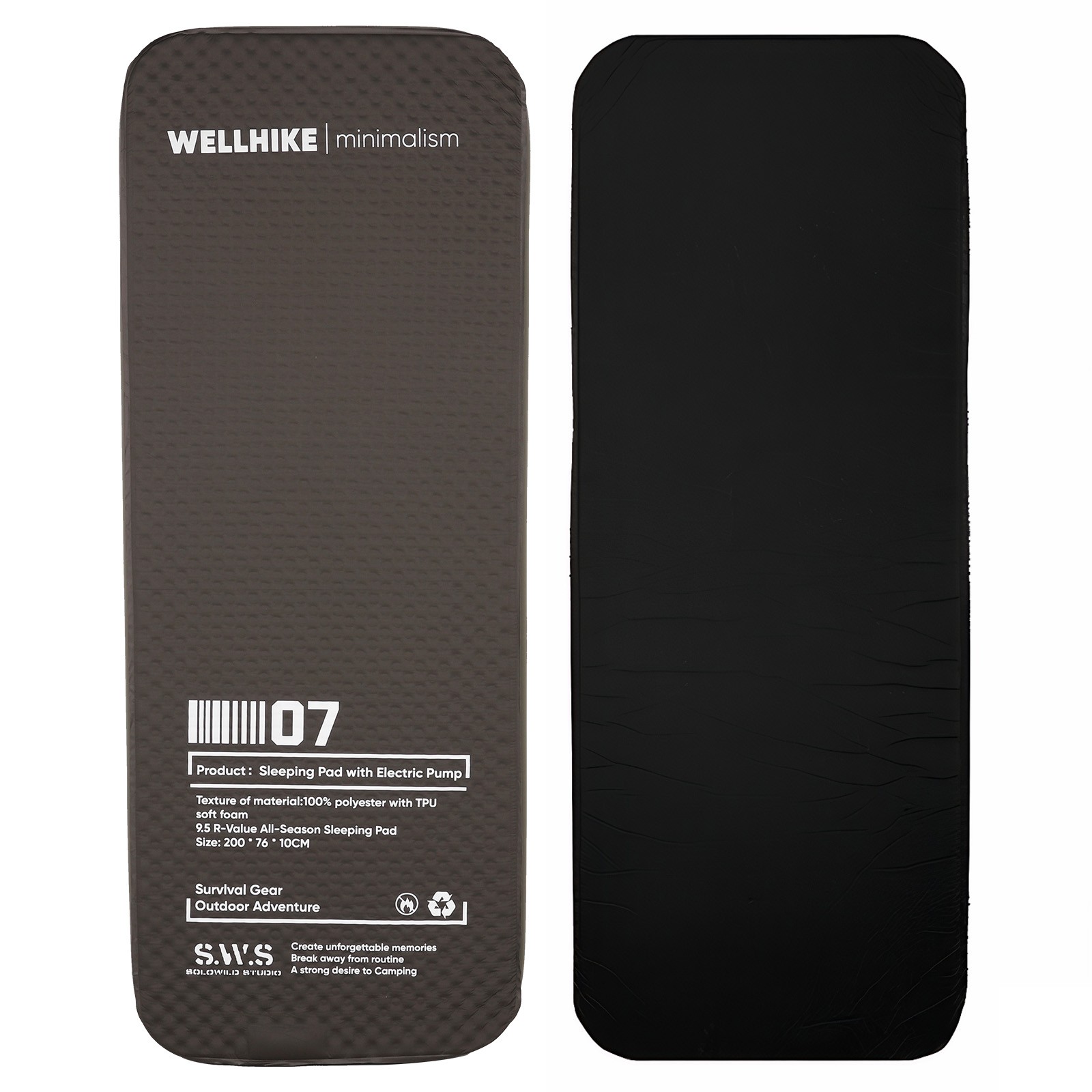 Single Portable Camping Inflatable Pad with Pump for Backpacking Car Tent
