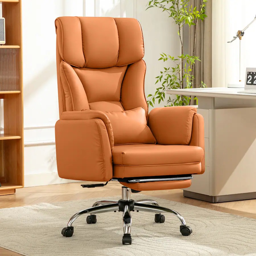 ERGONOMIC BIG OFFICE LEATHER CHAIR - KERDOM