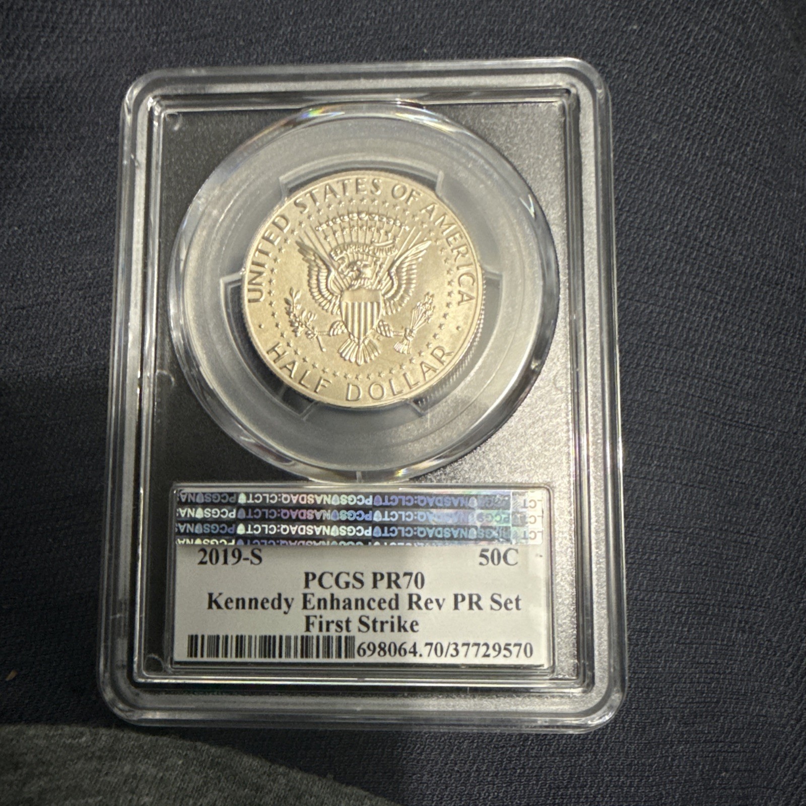2019 S 50c Kennedy JFK Enhanced Rev Proof PCGS PR70 First Strike Half Dollar