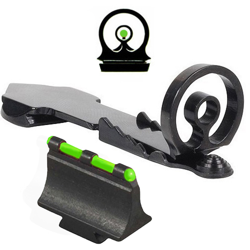 Bullseye Green Fiber Optic Sight Set fits Mossberg  464  NEW