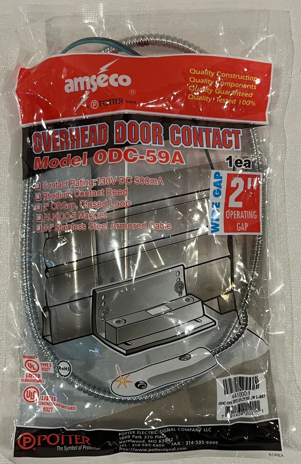 Amseco ODC-59A Overhead Door Contact