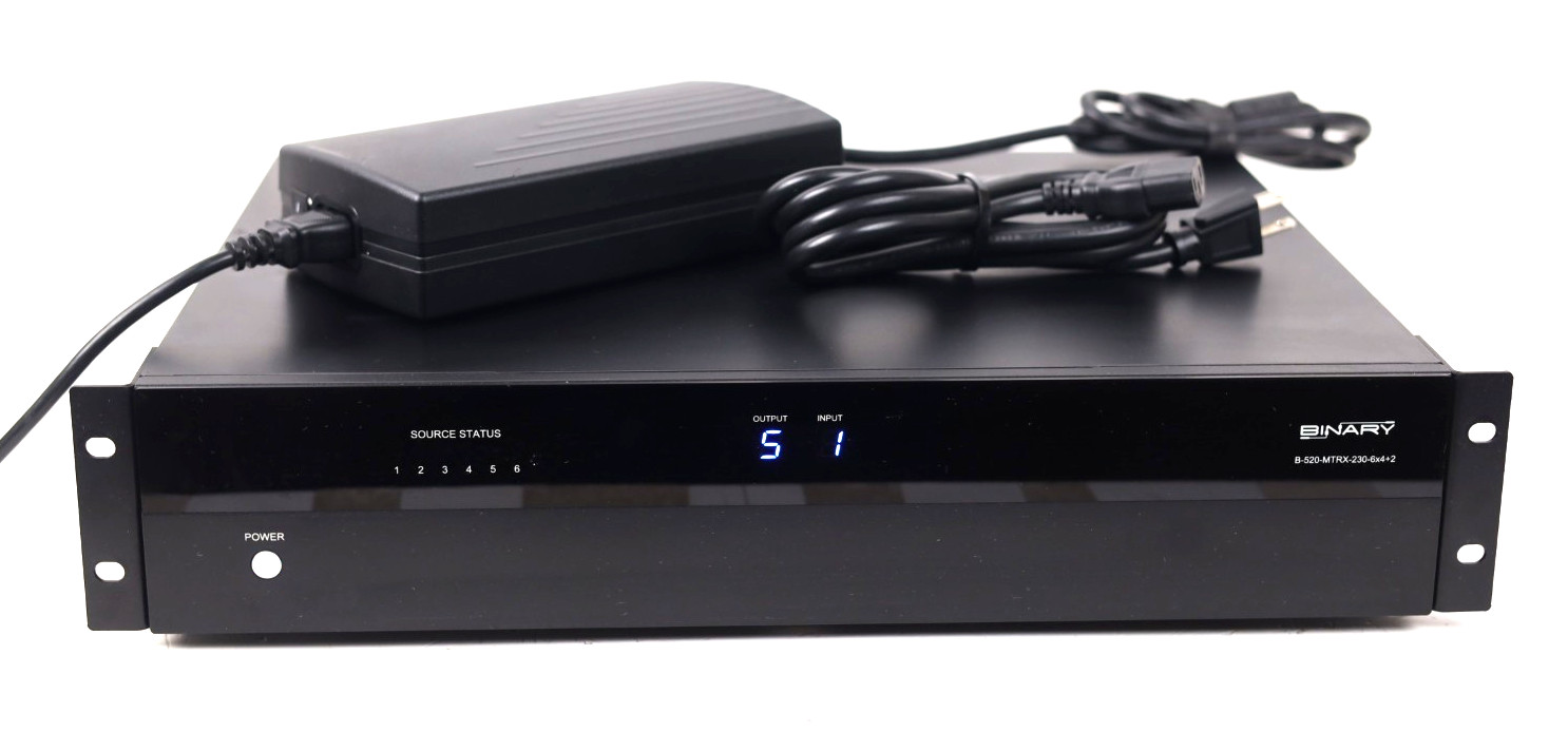 Binary B-520-MTRX-230-6x4+2 POC Enabled Matrix Switch/ Switcher u881