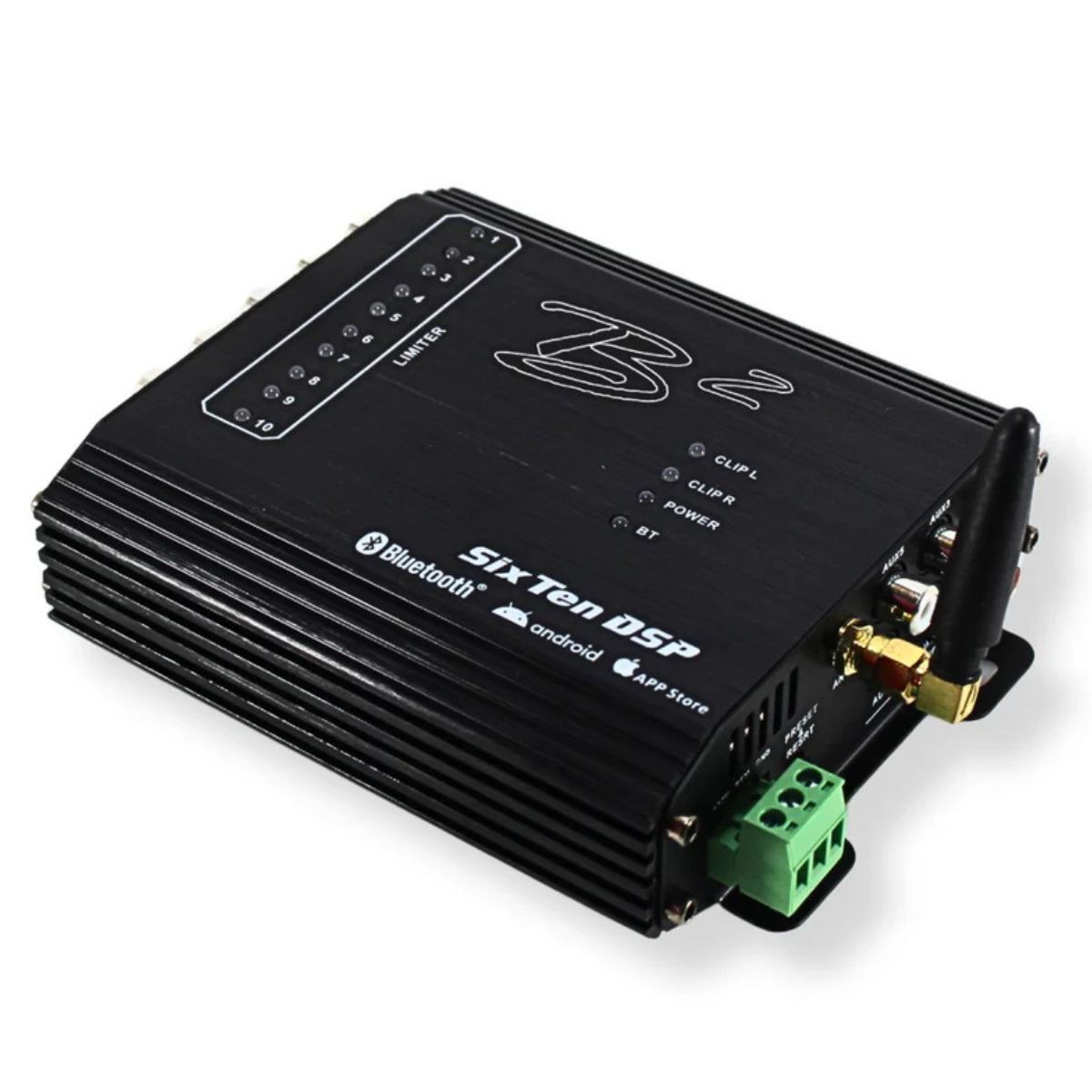 B2 Audio SixTen Black 10Ch Bluetooth DSP 4V 96kHz w Floating Mount Bracket