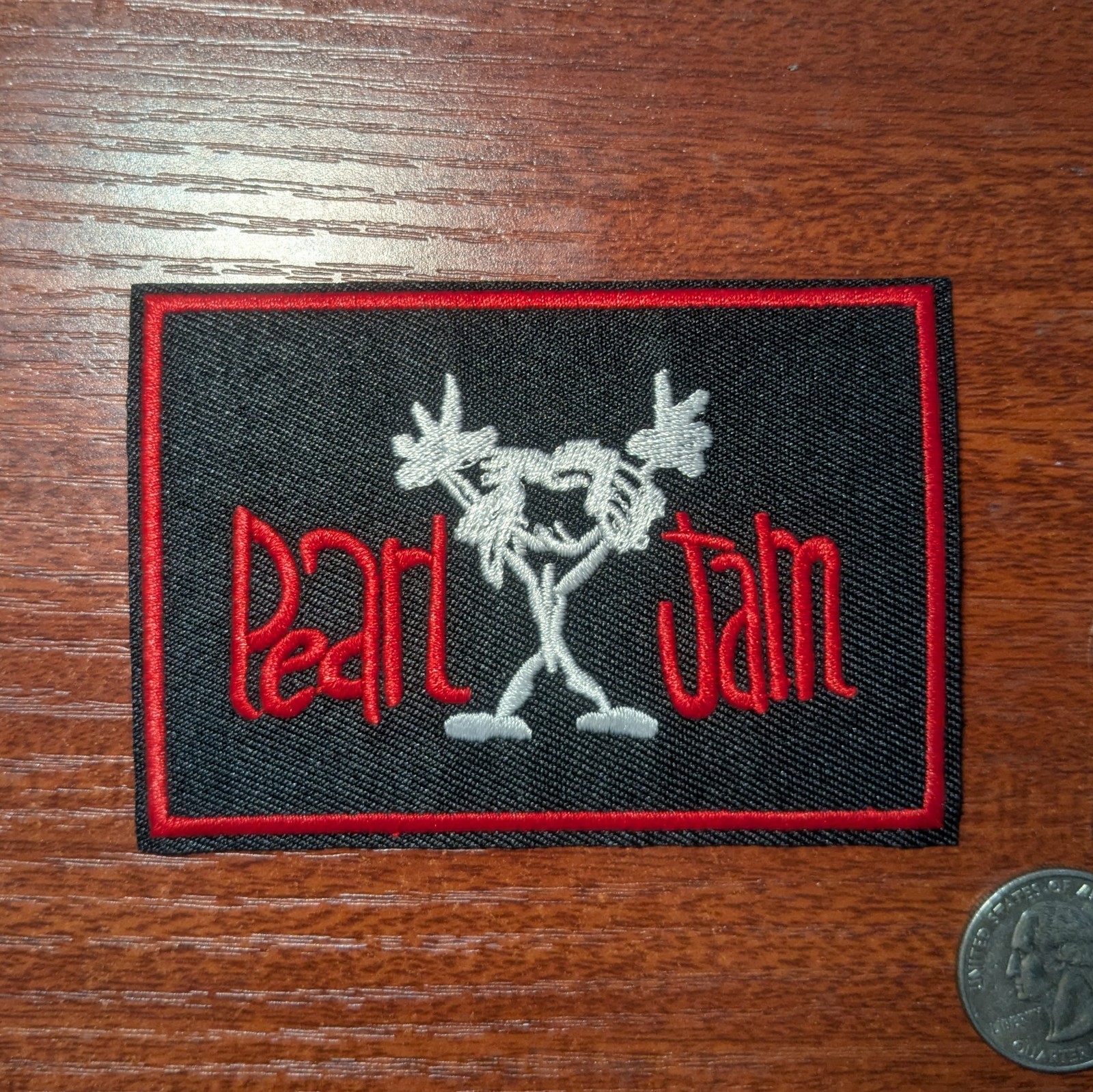 Pearl Jam Fan Patch Stickman Logo Grunge Rock Band Embroidered Iron On 3.5x2.5