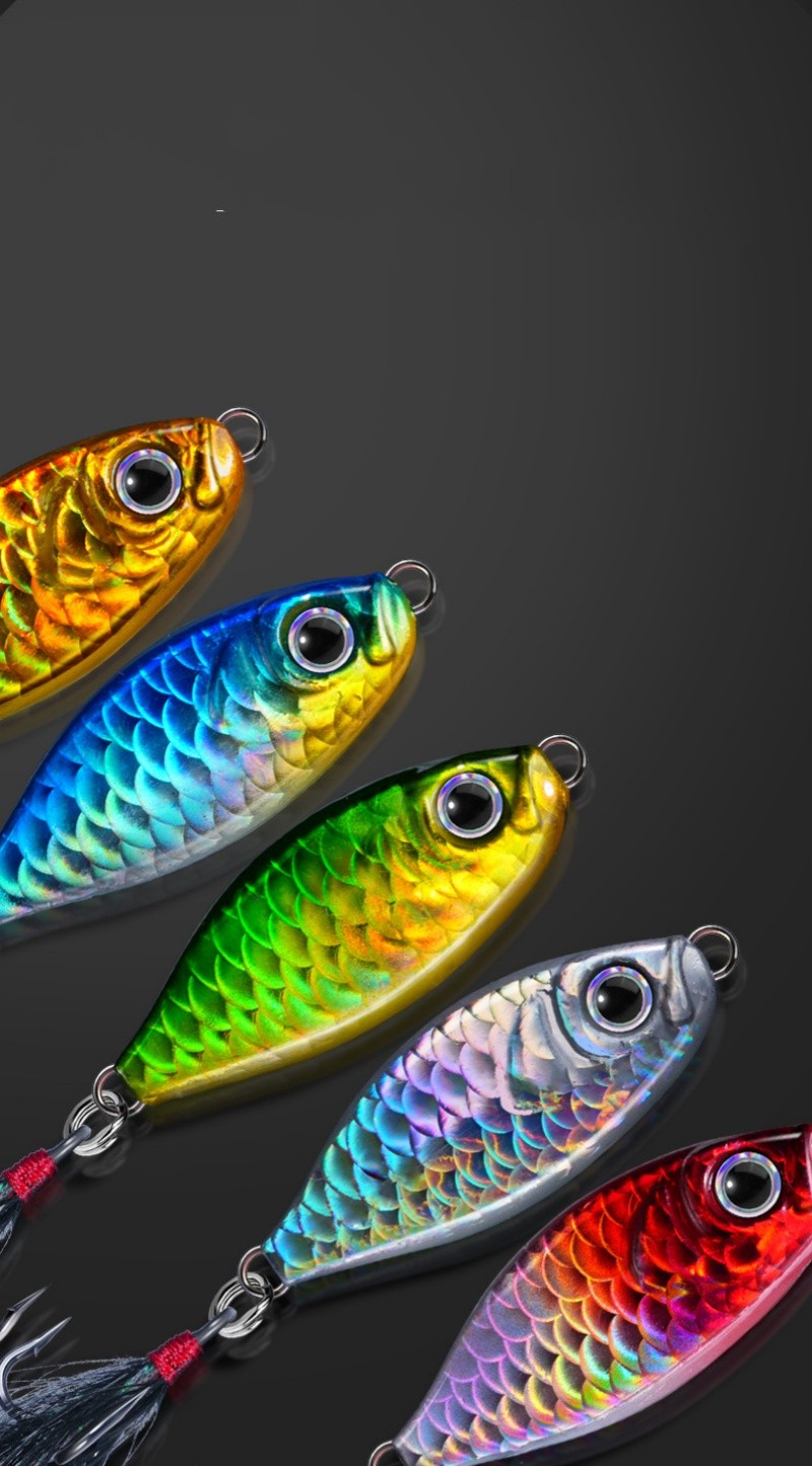 6P/12P Metal Mini Jig Fishing Lure Sinking Casting Spoon Bass Trout Bait New
