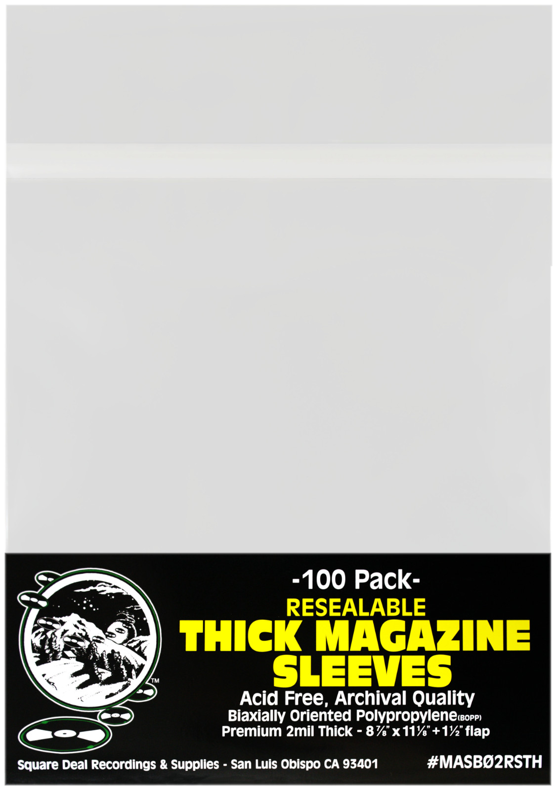 (100) Thick Magazine Sleeves - Resealable Premium 2mil Archival Quality Covers