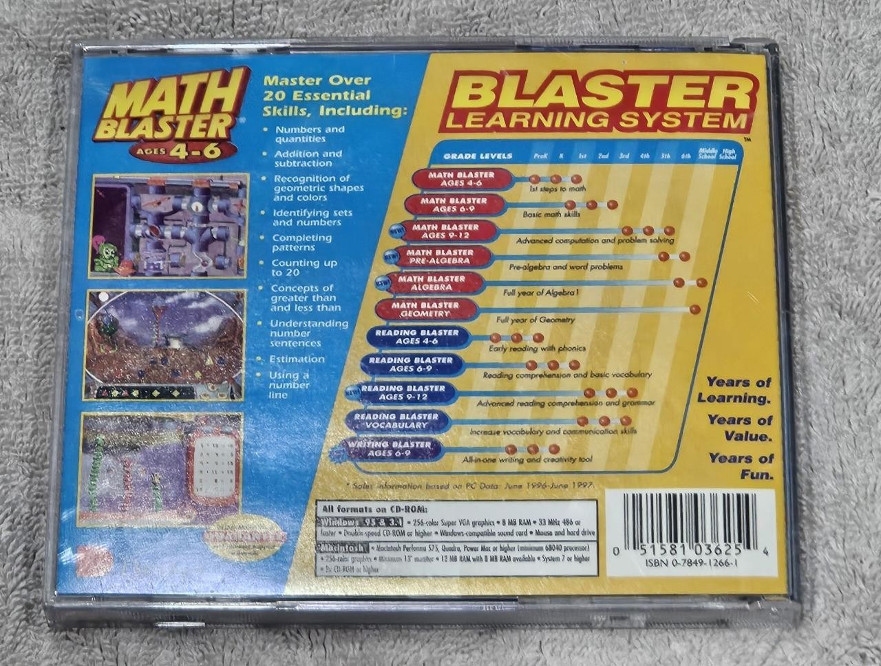 Math Blaster (4-6yrs) - Educational Game, Learning System PC MAC CD-ROM