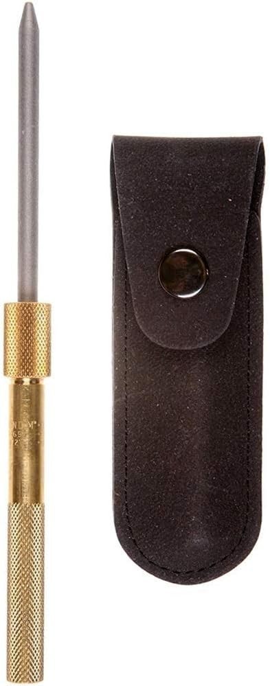 3-1/4" Diamond Round Sharpener with Stylish Brass Handle - Precision Performance