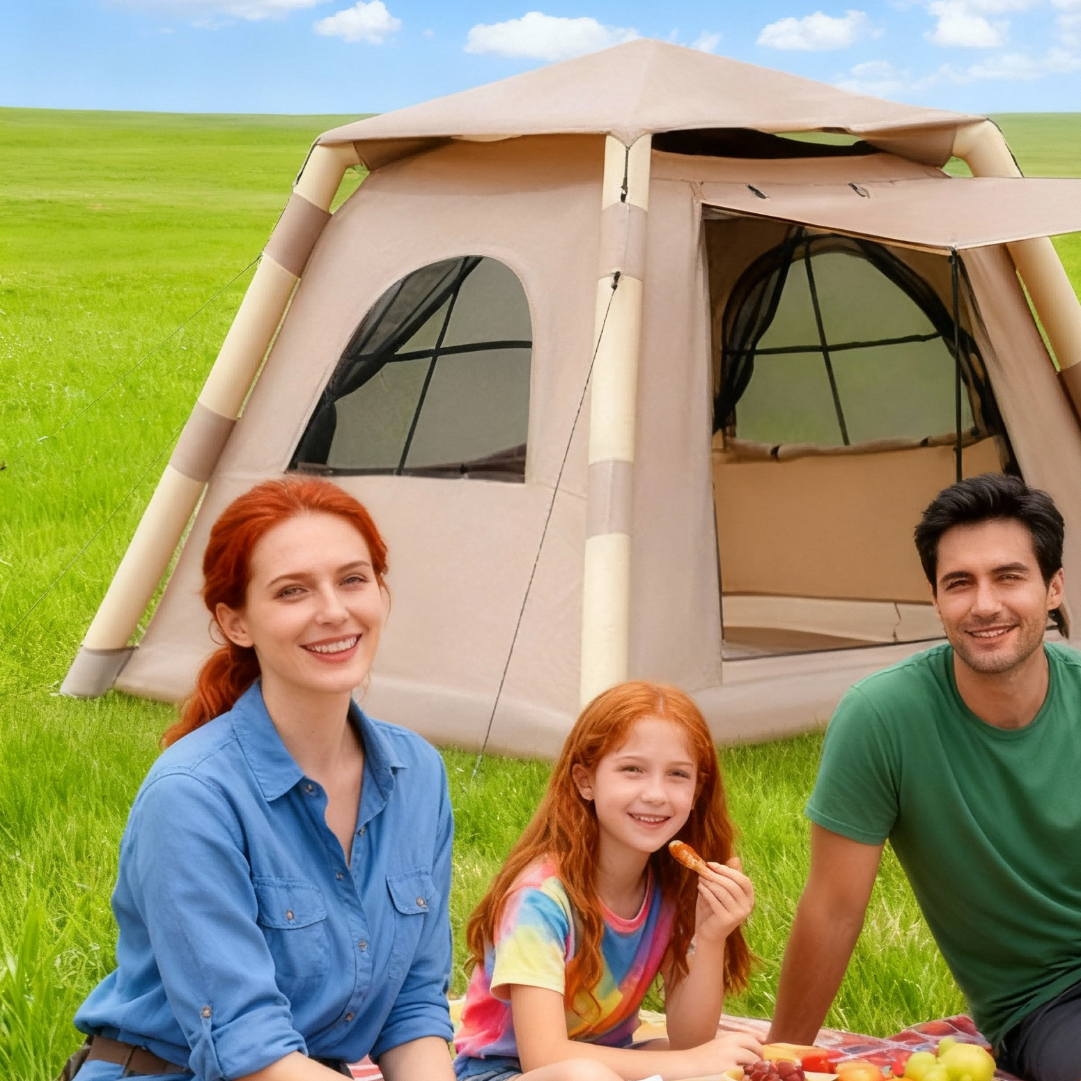 Inflatable Tent Outdoor Tent 2-4-person Tent Quick-opening Tent Inflatable Tent