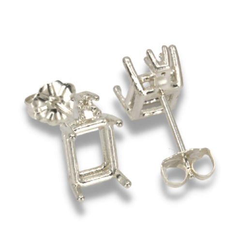 Emerald Accented Earring Mountings