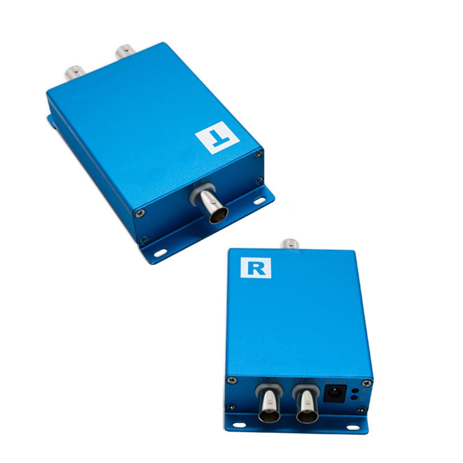 Blue Two-Channel Video Multiplexer Coaxial Expander Adder For Ordinary Cameras