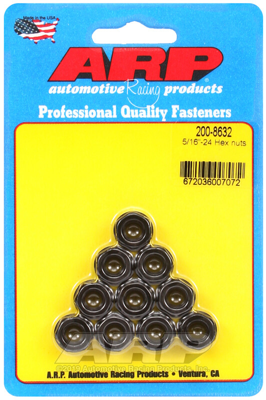 Genuine ARP 5/16-24 hex nut kit Black 200-8632
